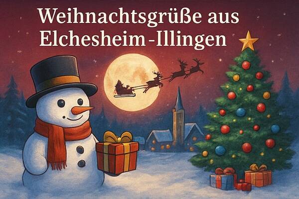 Weihnachstsgrußkarte Elchesheim-Illingen