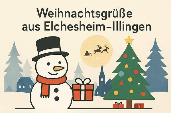 Weihnachstsgrußkarte Elchesheim-Illingen