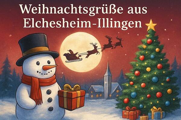 Weihnachstsgrußkarte Elchesheim-Illingen