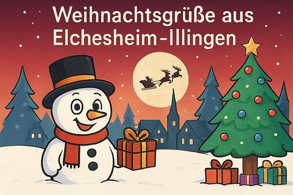 Weihnachstsgrußkarte Elchesheim-Illingen
