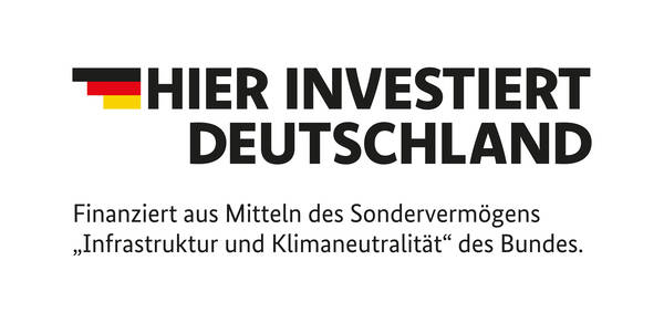 Logo zur Förderung aus dem Sondervermögen Infrastruktur und Klimaneutralität