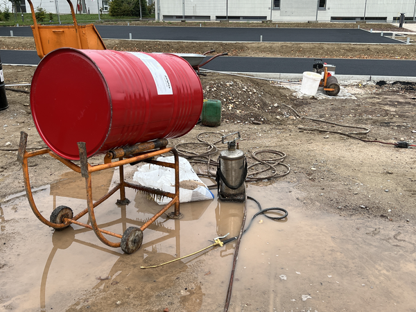 Baustelle Schulaußenanlage Rheinwaldschule