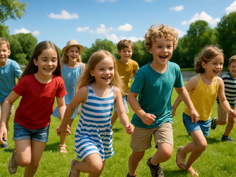 Kinder im Sommerspiel